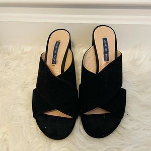 Stuart Weitzman black Swede sandals